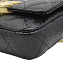 Load image into Gallery viewer, CHANEL Sweetheart CC Chain Quilted Caviar Leather Belt Bag Black
