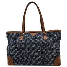 Load image into Gallery viewer, GUCCI Ophidia GG Medium Jacquard Denim Tote back look
