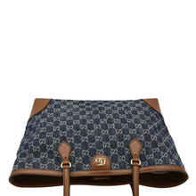 Load image into Gallery viewer, GUCCI Ophidia GG Medium Jacquard Denim Tote top look
