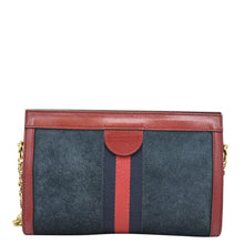 Load image into Gallery viewer, GUCCI Ophidia Small Suede Chain Shoulder Bag Denim Blue 503877
