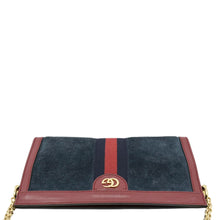 Load image into Gallery viewer, GUCCI Ophidia Small Suede Chain Shoulder Bag Denim Blue 503877
