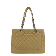 Load image into Gallery viewer, CHANEL Grand Shopping Quilted Caviar Leather GST Tote Bag Beige
