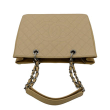 Load image into Gallery viewer, CHANEL Grand Shopping Quilted Caviar Leather GST Tote Bag Beige
