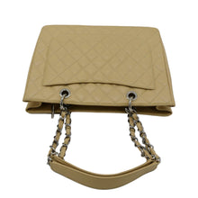 Load image into Gallery viewer, CHANEL Grand Shopping Quilted Caviar Leather GST Tote Bag Beige
