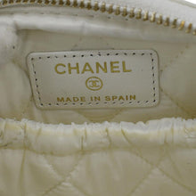 Load image into Gallery viewer, CHANEL Curvy Small Quilted Caviar Leather Cosmetic Pouch White
