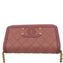 Load image into Gallery viewer, CHANEL CC Filigree Flap Small Quilted Caviar Leather Shoulder Bag Light Pink
