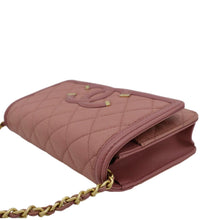 Load image into Gallery viewer, CHANEL CC Filigree Flap Small Quilted Caviar Leather Shoulder Bag Light Pink
