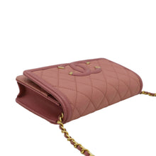 Load image into Gallery viewer, CHANEL CC Filigree Flap Small Quilted Caviar Leather Shoulder Bag Light Pink
