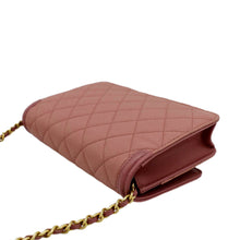 Load image into Gallery viewer, CHANEL CC Filigree Flap Small Quilted Caviar Leather Shoulder Bag Light Pink
