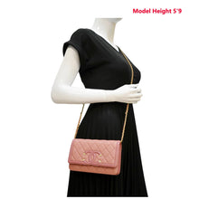 Load image into Gallery viewer, CHANEL CC Filigree Flap Small Quilted Caviar Leather Shoulder Bag Light Pink
