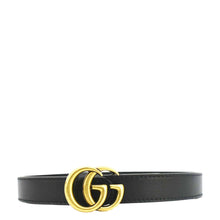 Load image into Gallery viewer, GUCCI Double G buckle Marmont Reversible Leather Belt Black 404912 Size 70.28
