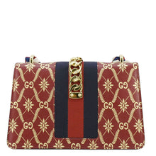 Load image into Gallery viewer, GUCCI Sylvie Small Printed Leather Satchel Bag Red 524405
