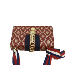 Load image into Gallery viewer, GUCCI Sylvie Small Printed Leather Satchel Bag Red 524405
