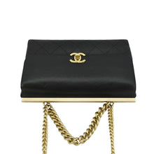 Load image into Gallery viewer, CHANEL Coco Luxe Stitched Leather Chain Crossbody Bag Black
