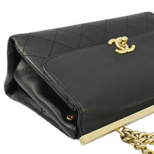 Load image into Gallery viewer, CHANEL Coco Luxe Stitched Leather Chain Crossbody Bag Black
