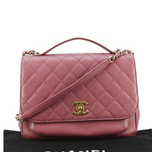 Load image into Gallery viewer, CHANEL Business Affinity Medium Flap Quilted Caviar Shoulder Bag Pink
