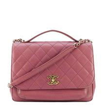 Load image into Gallery viewer, CHANEL Business Affinity Medium Flap Quilted Caviar Shoulder Bag Pink
