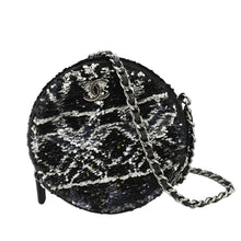 Load image into Gallery viewer, CHANEL Round Tweed Clutch Crossbody Bag Black
