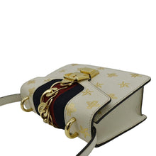 Load image into Gallery viewer, GUCCI Sylvie Mini Bee Star Leather Crossbody Bag Off White 470270
