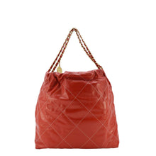 Load image into Gallery viewer, CHANEL 22 Large Shiny Calfskin Quilted Leather Tote Bag Red
