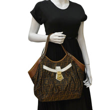 Load image into Gallery viewer, FENDI Chef Zucca Canvas Tote Bag Tobacco Brown
