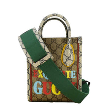 Load image into Gallery viewer, GUCCI Exquisite Mini GG Supreme Canvas Vertical Tote Shoulder Bag Beige
