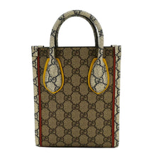 Load image into Gallery viewer, GUCCI Exquisite Mini GG Supreme Canvas Vertical Tote Shoulder Bag Beige
