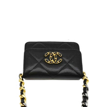 Load image into Gallery viewer, CHANEL 19 Flap Coin Purse Quilted Leather Chain top look
