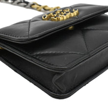 Load image into Gallery viewer, CHANEL 19 Flap Coin Purse Quilted Leather Chain Crossbody Bag Black
