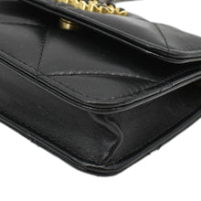 Load image into Gallery viewer, CHANEL 19 Flap Coin Purse Quilted Leather Chain Crossbody Bag Black
