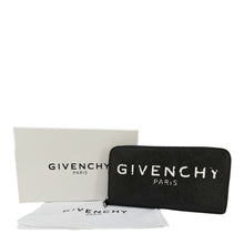 Load image into Gallery viewer, GIVENCHY Iconic Suffiano Leather Zip Long Wallet Black
