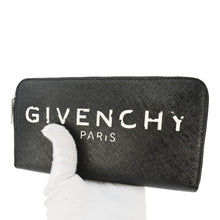 Load image into Gallery viewer, GIVENCHY Iconic Suffiano Leather Zip Long Wallet Black
