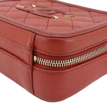 Load image into Gallery viewer, CHANEL Vanity Case Filigree CC Caviar Quilted Shoulder Bag Red
