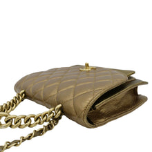 Load image into Gallery viewer, CHANEL Chain Handle Flap Quilted Metallic Calfskin Caviar Crossbody Bag Chrome
