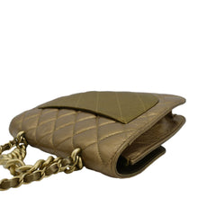 Load image into Gallery viewer, CHANEL Chain Handle Flap Quilted Metallic Calfskin Caviar Crossbody Bag Chrome
