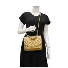 Load image into Gallery viewer, CHANEL Chain Handle Flap Quilted Metallic Calfskin Caviar Crossbody Bag Chrome
