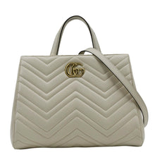 Load image into Gallery viewer, GUCCI GG Marmont Calfskin Matelasse Leather Shoulder Bag Off White 448054
