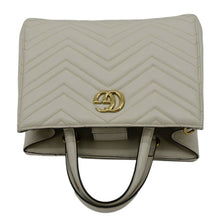 Load image into Gallery viewer, GUCCI GG Marmont Calfskin Matelasse Leather Shoulder Bag Off White 448054
