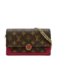 Load image into Gallery viewer, LOUIS VUITTON Flore Monogram Canvas Chain Wallet Fuchsia
