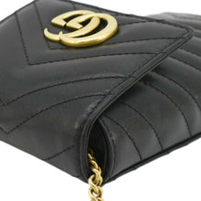 Load image into Gallery viewer, GUCCI GG Marmont Mini Matelasse Leather Chain Crossbody Bag Black 672251
