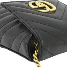 Load image into Gallery viewer, GUCCI GG Marmont Mini Matelasse Leather Chain Crossbody Bag Black 672251

