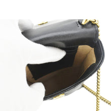 Load image into Gallery viewer, GUCCI GG Marmont Mini Matelasse Leather Chain Crossbody Bag Black 672251
