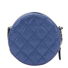 Load image into Gallery viewer, CHANEL Round Clutch  Crossbody Bag Shiny Blue back
