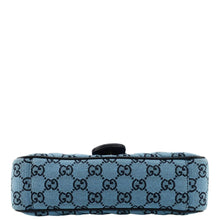 Load image into Gallery viewer, GUCCI GG Marmont Canvas Leather Crossbody Bag Blue 443497
