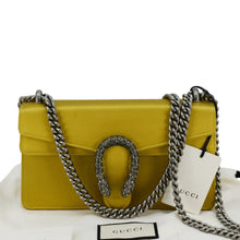 Load image into Gallery viewer, GUCCI Dionysus Small Leather Crossbody Bag Gold 499623
