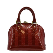 Load image into Gallery viewer, LOUIS VUITTON Rayures Alma BB Vernis Leather Satchel Crossbody Bag Pomme D&#39;Amour
