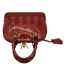 Load image into Gallery viewer, LOUIS VUITTON Rayures Alma BB Vernis Leather Satchel Crossbody Bag Pomme D&#39;Amour
