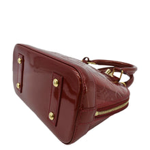 Load image into Gallery viewer, LOUIS VUITTON Rayures Alma BB Vernis Leather Satchel Crossbody Bag Pomme D&#39;Amour
