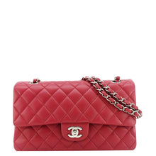 Load image into Gallery viewer, CHANEL Classic Double Flap Medium Quilted Leather Shoulder Bag Fuchsia Pink
