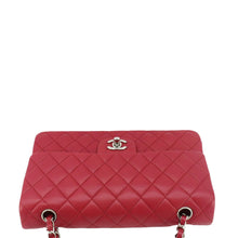 Load image into Gallery viewer, CHANEL Classic Double Flap Medium Quilted Leather Shoulder Bag Fuchsia Pink
